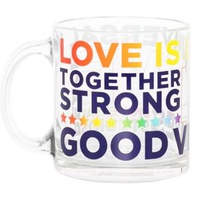 NWT Universal Studios Love Is Universal Glass Mug Official Park Merchandise